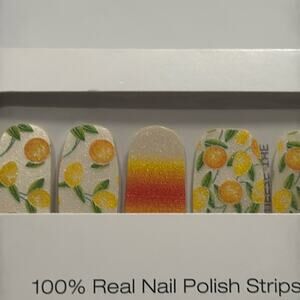 NWT Color Street "Squeeze the Day" Orange Lemon Citrus Nail Strips